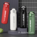 Thermos de mode coloré 500 ml pour voyager en plastique réutilisable tasse en plastique
